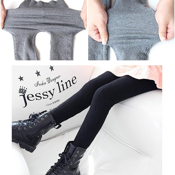 NWT girls stretch velvet fleece lined leggings Sz 6/7 - Picture 5 of 8